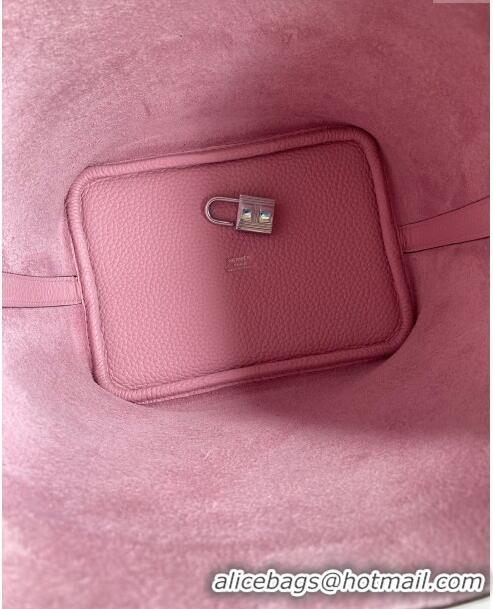 Super Quality Hermes Picotin Lock Bag 18cm/22cm in Taurillon Clemence Leather H0701 Malva Violet/Silver (Full Handmade)