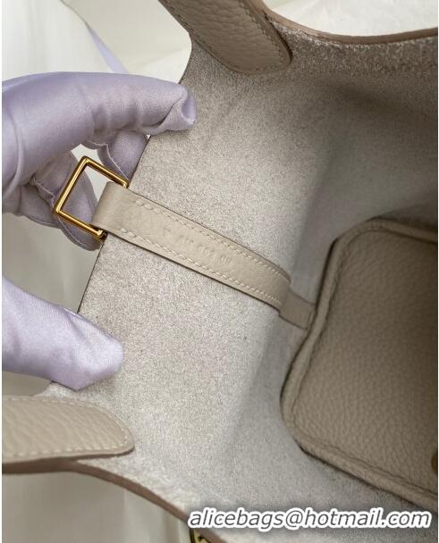 Top Quality Hermes Picotin Lock Bag 18cm/22cm in Taurillon Clemence Leather H0701 Glacier White/Gold (Full Handmade)