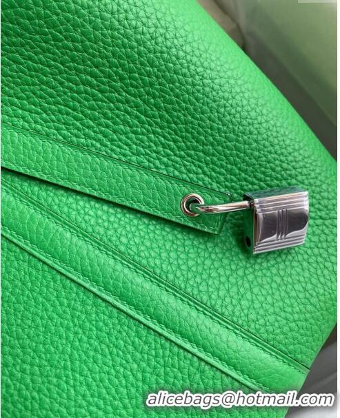 Cheap Design Hermes Picotin Lock Bag 18cm/22cm in Taurillon Clemence Leather H0701 Bamboo Green/Silver (Full Handmade)