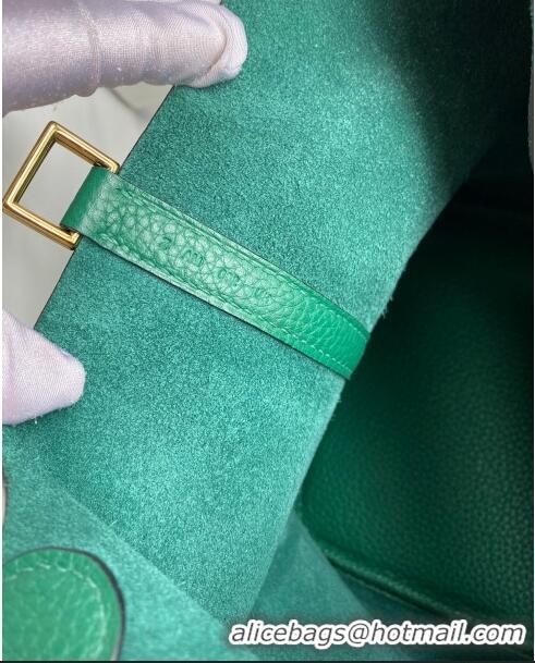 Super Quality Hermes Picotin Lock Bag 18cm/22cm in Taurillon Clemence Leather H0701 Velvet Green/Gold (Full Handmade)