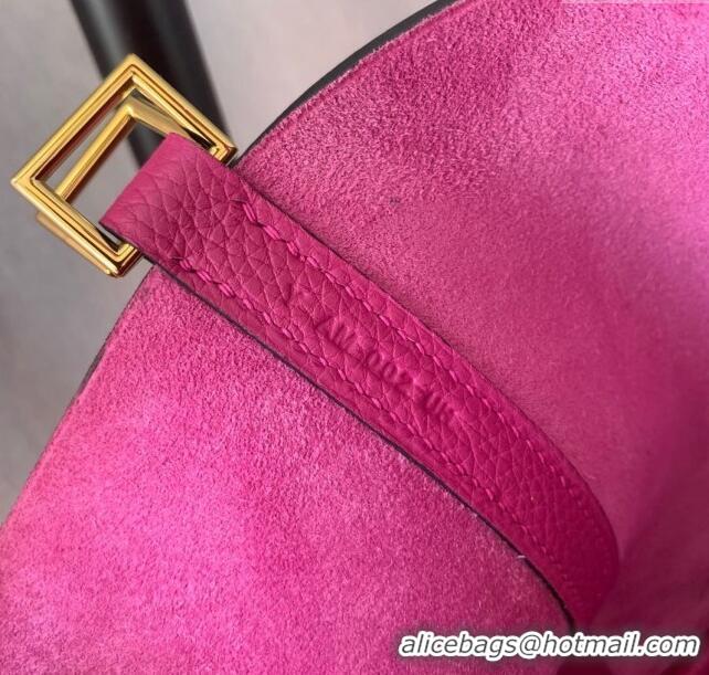 Best Price Hermes Picotin Lock Bag 18cm/22cm in Taurillon Clemence Leather H0701 Rosy/Gold (Full Handmade)