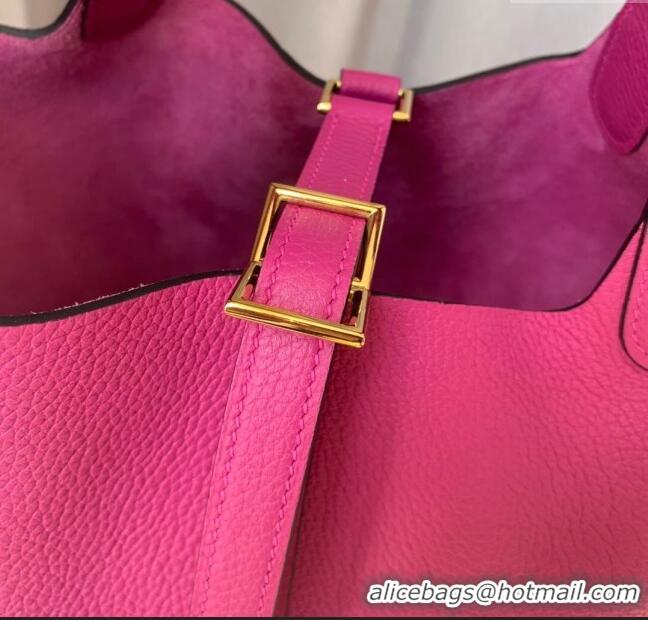 Best Price Hermes Picotin Lock Bag 18cm/22cm in Taurillon Clemence Leather H0701 Rosy/Gold (Full Handmade)