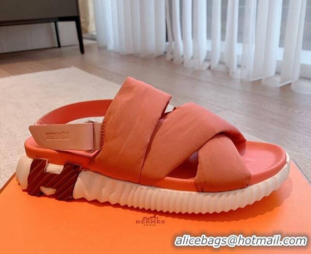 Good Quality Hermes Electric Sandals in Technical Fabric Peachy Pink 326108