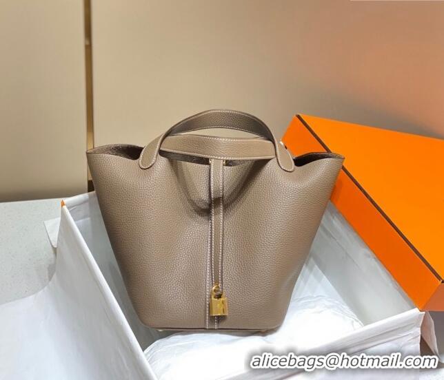 Trendy Design Hermes Picotin Lock Bag 22cm in Togo Calfskin 11287 Elephant Grey