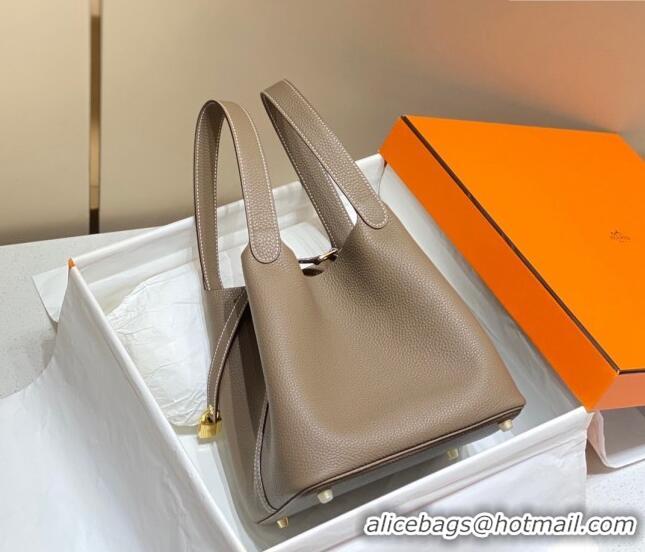 Trendy Design Hermes Picotin Lock Bag 22cm in Togo Calfskin 11287 Elephant Grey