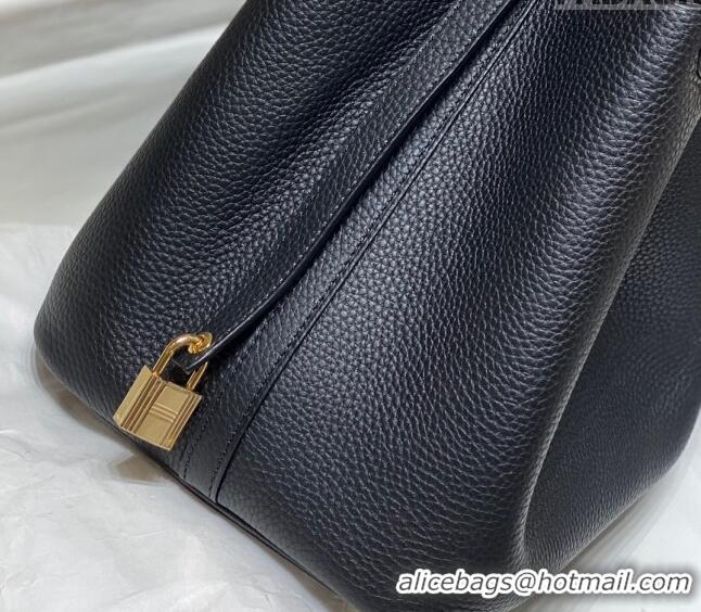 Top Quality Hermes Picotin Lock Bag 22cm in Togo Calfskin 11287 Black/Gold 2023