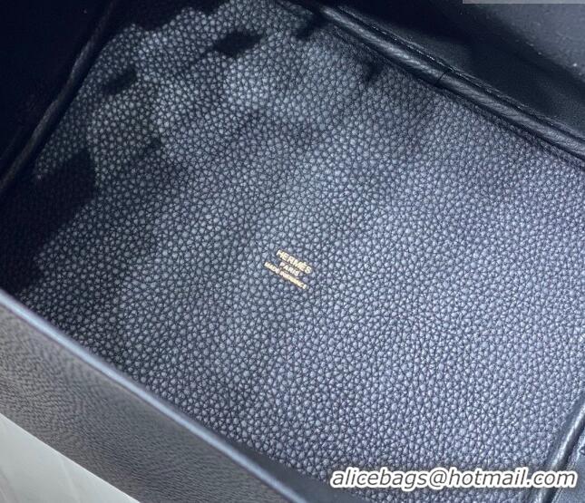 Top Quality Hermes Picotin Lock Bag 22cm in Togo Calfskin 11287 Black/Gold 2023