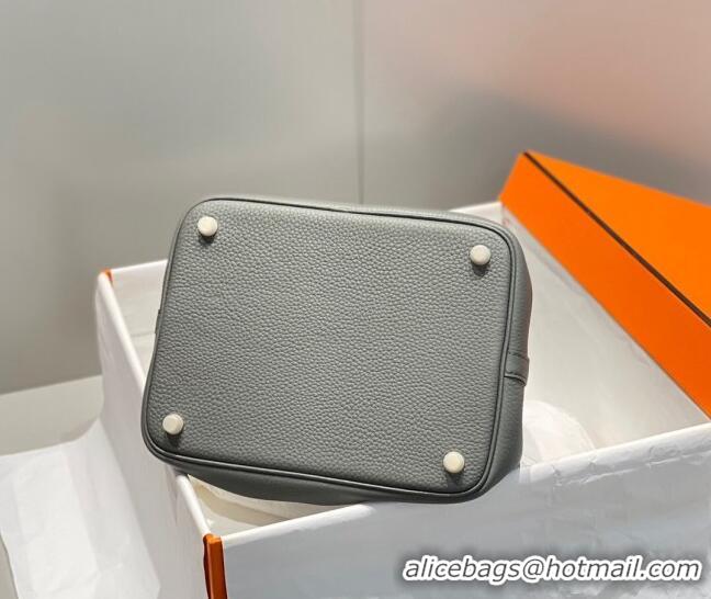 Best Quality Hermes Picotin Lock Bag 22cm in Togo Calfskin 11287 Cloud Grey 2023 