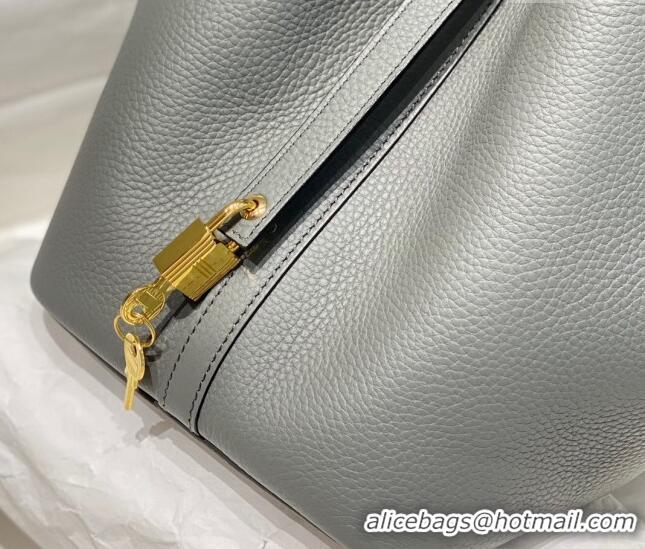 Best Quality Hermes Picotin Lock Bag 22cm in Togo Calfskin 11287 Cloud Grey 2023 