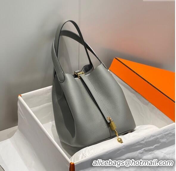 Best Quality Hermes Picotin Lock Bag 22cm in Togo Calfskin 11287 Cloud Grey 2023 