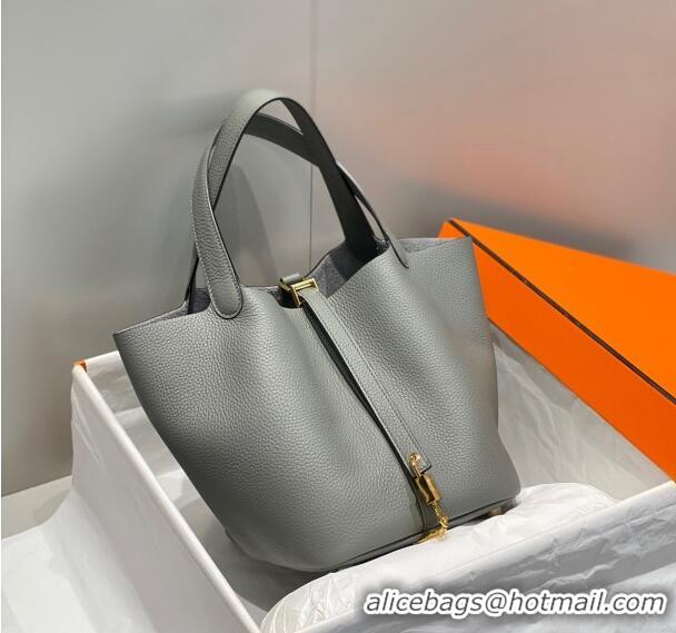 Best Quality Hermes Picotin Lock Bag 22cm in Togo Calfskin 11287 Cloud Grey 2023 