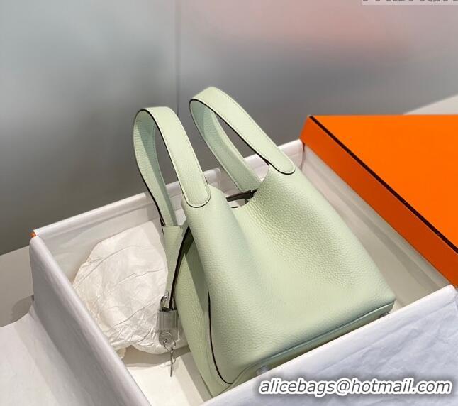 Reasonable Price Hermes Picotin Lock Bag 18cm in Togo Calfskin 11287 Bubble Green 2023