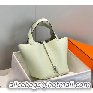 Low Cost Hermes Picotin Lock Bag 22cm in Togo Calfskin 11288 Bubble Green 2023