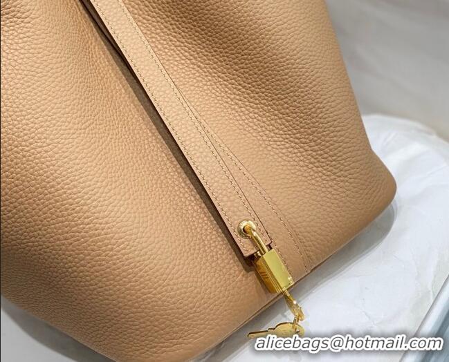 Best Price Hermes Picotin Lock Bag 22cm in Togo Calfskin 11288 Milky Tea Brown 2023