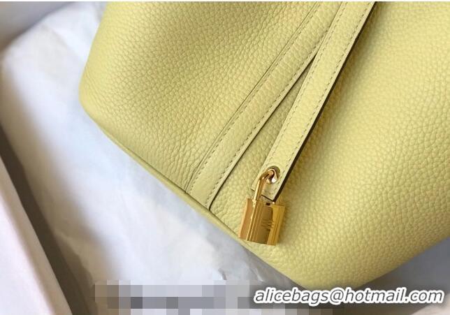 Unique Grade Hermes Picotin Lock Bag 18cm/22cm in Togo Calfskin 11287 Chick Yellow 2023