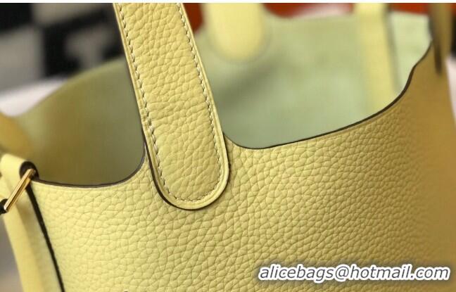 Unique Grade Hermes Picotin Lock Bag 18cm/22cm in Togo Calfskin 11287 Chick Yellow 2023