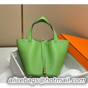 Famous Brand Hermes Picotin Lock Bag 18cm/22cm in Togo Calfskin 11287 Avocado Green 2023