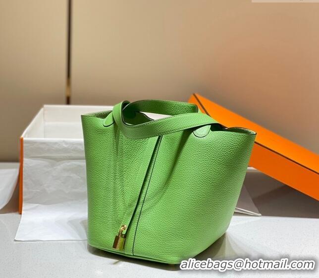 Famous Brand Hermes Picotin Lock Bag 18cm/22cm in Togo Calfskin 11287 Avocado Green 2023