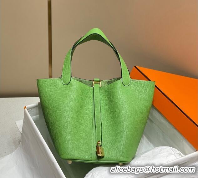 Famous Brand Hermes Picotin Lock Bag 18cm/22cm in Togo Calfskin 11287 Avocado Green 2023