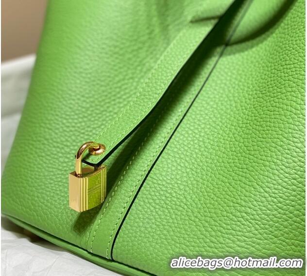 Famous Brand Hermes Picotin Lock Bag 18cm/22cm in Togo Calfskin 11287 Avocado Green 2023