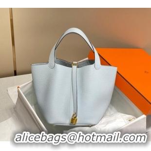 Top Quality Hermes Picotin Lock Bag 22cm in Togo Calfskin 11288 Grail Blue 2023