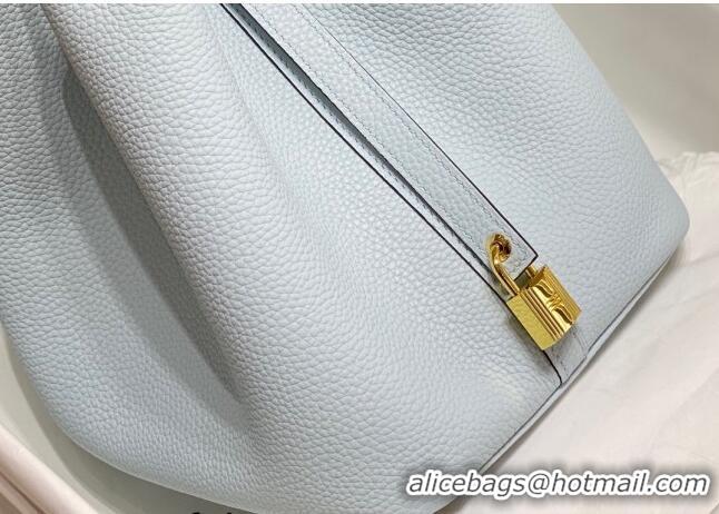 Top Quality Hermes Picotin Lock Bag 22cm in Togo Calfskin 11288 Grail Blue 2023