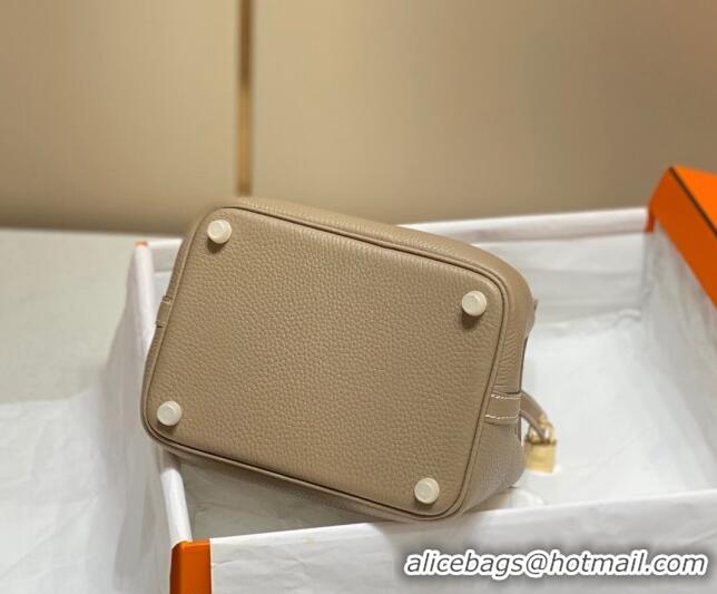 Traditional Specials Hermes Picotin Lock Bag 18cm/22cm in Togo Calfskin 11287 Dove Grey 2023