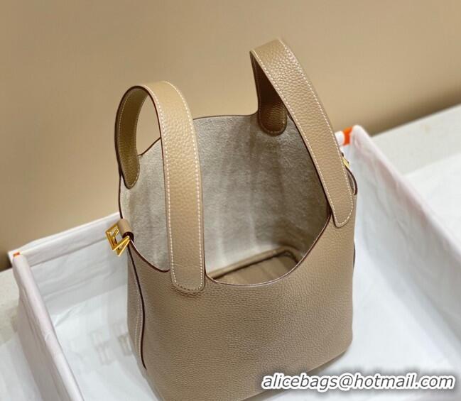 Traditional Specials Hermes Picotin Lock Bag 18cm/22cm in Togo Calfskin 11287 Dove Grey 2023