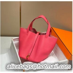 Super Quality Hermes Picotin Lock Bag 18cm/22cm in Togo Calfskin 11287 Rose Lipstick Pink 2023