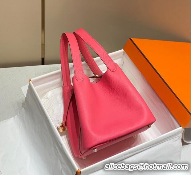 Super Quality Hermes Picotin Lock Bag 18cm/22cm in Togo Calfskin 11287 Rose Lipstick Pink 2023