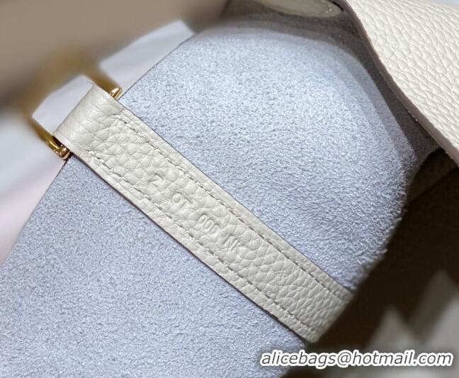 Top Quality Hermes Picotin Lock Bag 18cm/22cm in Togo Calfskin 11287 Cream White/Gold 2023