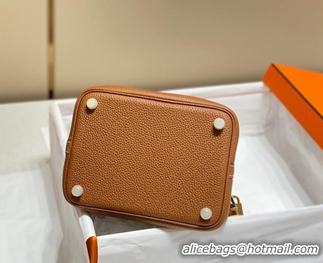 Trendy Design Hermes Picotin Lock Bag 18cm/22cm in Togo Calfskin 11287 Golden Brown/Gold 2023