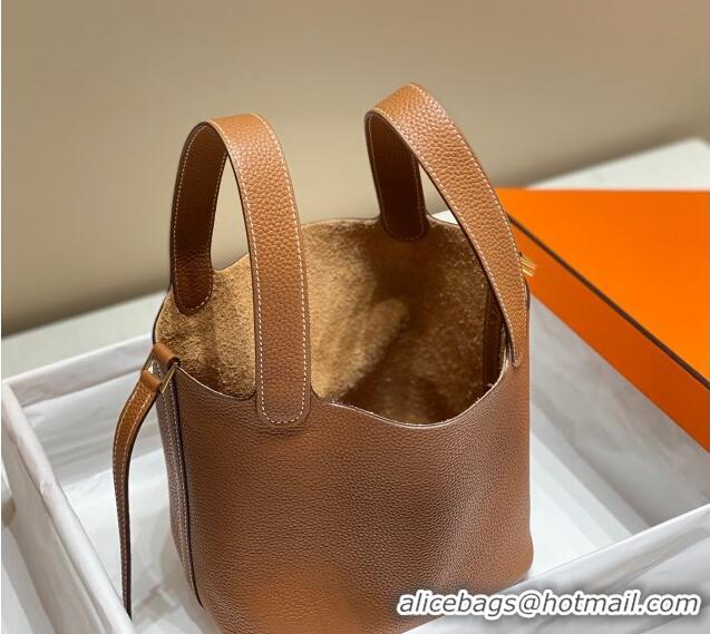 Trendy Design Hermes Picotin Lock Bag 18cm/22cm in Togo Calfskin 11287 Golden Brown/Gold 2023