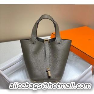 Inexpensive Hermes Picotin Lock Bag 18cm/22cm in Togo Calfskin 11287 Dark Cloud 2023