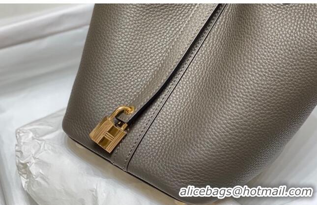 Inexpensive Hermes Picotin Lock Bag 18cm/22cm in Togo Calfskin 11287 Dark Cloud 2023