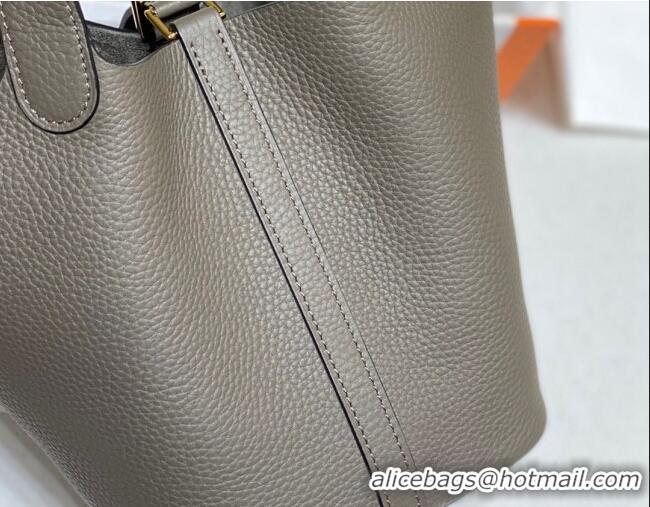 Inexpensive Hermes Picotin Lock Bag 18cm/22cm in Togo Calfskin 11287 Dark Cloud 2023