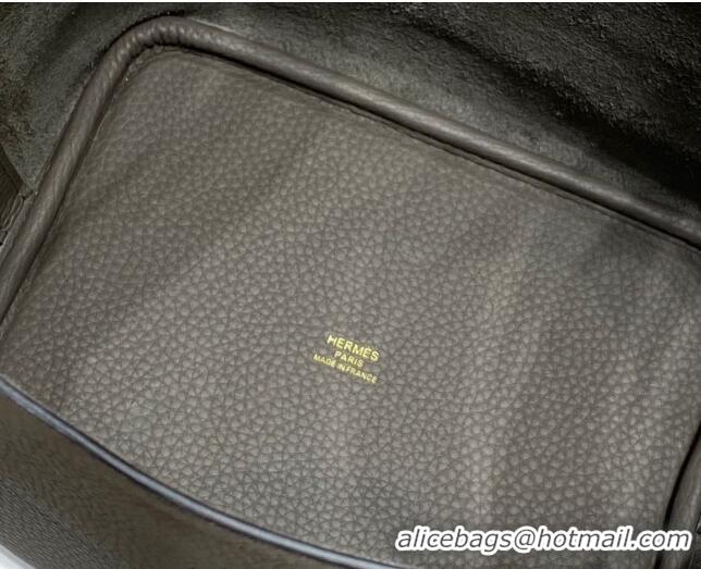 Inexpensive Hermes Picotin Lock Bag 18cm/22cm in Togo Calfskin 11287 Dark Cloud 2023