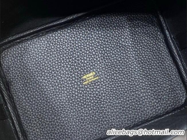 Super Quality Hermes Picotin Lock Bag 18cm in Togo Calfskin 11287 Black/Gold 2023