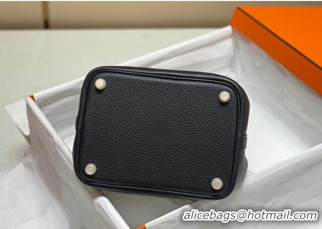 Super Quality Hermes Picotin Lock Bag 18cm in Togo Calfskin 11287 Black/Gold 2023