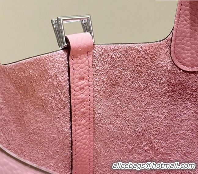 Promotional Hermes Picotin Lock Bag 18cm/22cm in Togo Calfskin 11287 Cream Pink/Silver 2023