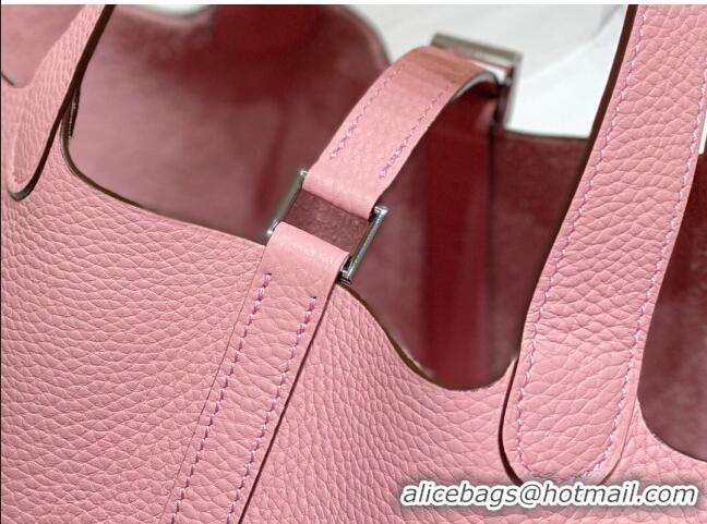 Promotional Hermes Picotin Lock Bag 18cm/22cm in Togo Calfskin 11287 Cream Pink/Silver 2023