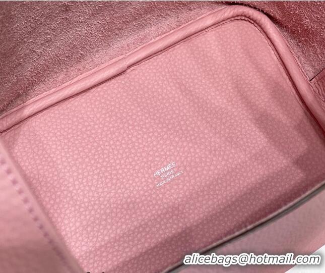 Promotional Hermes Picotin Lock Bag 18cm/22cm in Togo Calfskin 11287 Cream Pink/Silver 2023