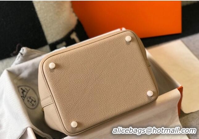 Best Price Hermes Picotin Lock Bag 18cm/22cm in Togo Calfskin 11287 Golden Brown/Silver 2023