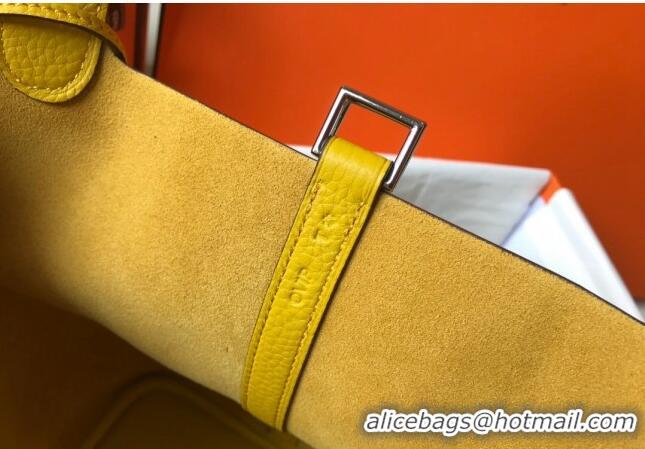 Well Crafted Hermes Picotin Lock Bag 18cm/22cm in Togo Calfskin 11287 Amber Yellow/Silver 2023