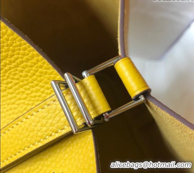 Well Crafted Hermes Picotin Lock Bag 18cm/22cm in Togo Calfskin 11287 Amber Yellow/Silver 2023