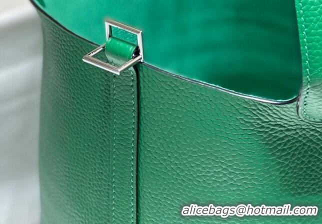 Famous Brand Hermes Picotin Lock Bag 18cm/22cm in Togo Calfskin 11287 Emerald Green/Silver 2023