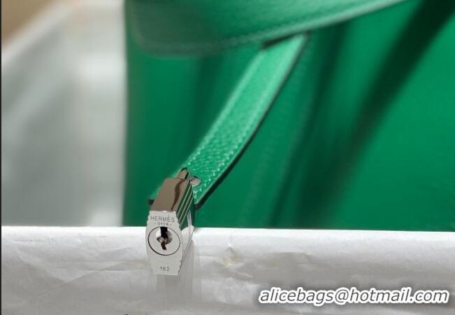 Famous Brand Hermes Picotin Lock Bag 18cm/22cm in Togo Calfskin 11287 Emerald Green/Silver 2023