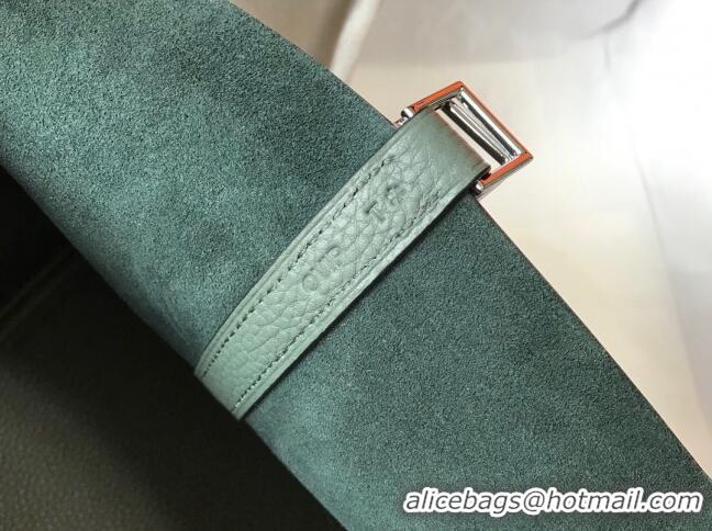 Most Popular Hermes Picotin Lock Bag 18cm/22cm in Togo Calfskin 11287 Almond Green/Silver 2023