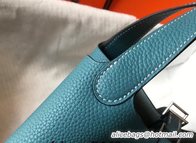 Classic Design Hermes Picotin Lock Bag 18cm/22cm in Togo Calfskin 11287 Denim Blue/Silver 2023