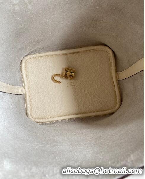 Super Quality Hermes Picotin Lock Bag 18cm/22cm in Taurillon Clemence Leather  H2901 Cream White/Gold (Pure Handmade)